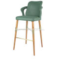 Italian light luxury green bar chair